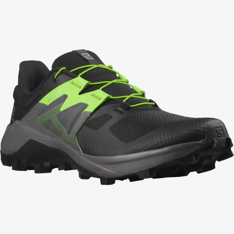 Tenis Para Trail Running Salomon Wildcross 2 Hombre Negros Verdes | MX XRFC739